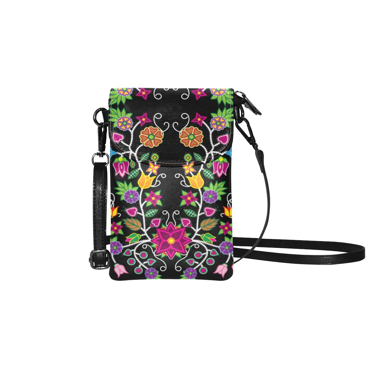 Floral Beadwork Small Cell Phone Purse by 49 Dzine