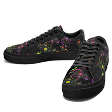 Load image into Gallery viewer, Floral Bear Aapisi Low Top Canvas Shoes Black Sole aapisi Herman 
