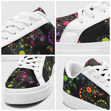 Load image into Gallery viewer, Floral Bear Aapisi Low Top Canvas Shoes White Sole aapisi Herman 
