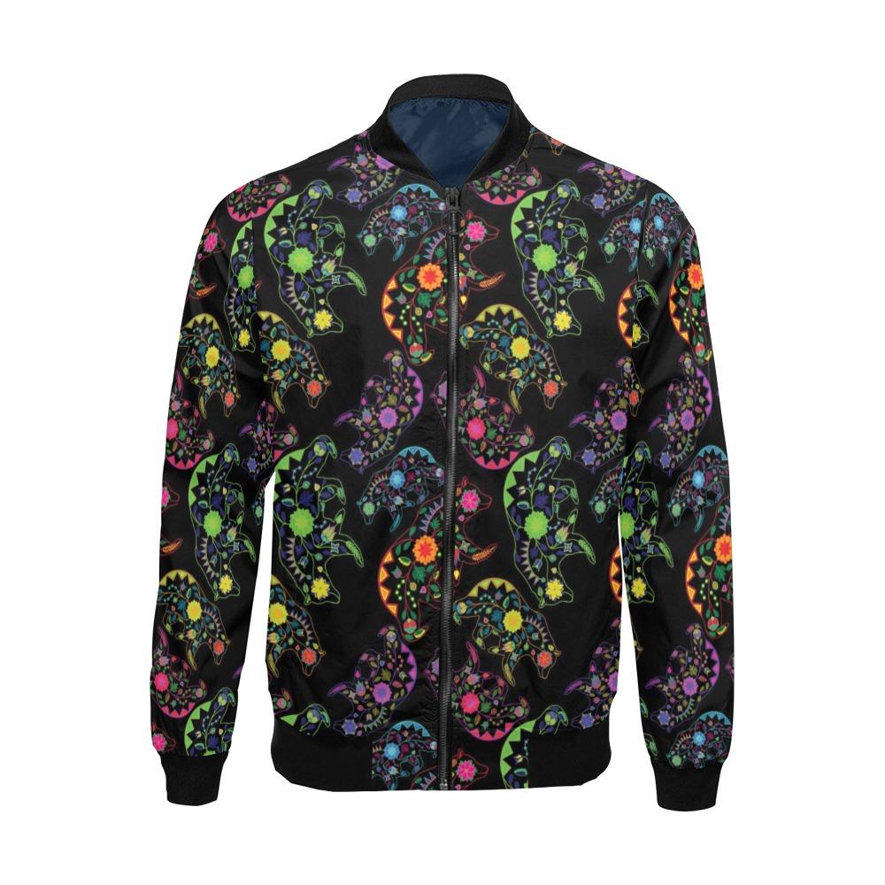 Floral Bear All Over Print Bomber Jacket for Men (Model H19) All Over Print Bomber Jacket for Men (H19) e-joyer 