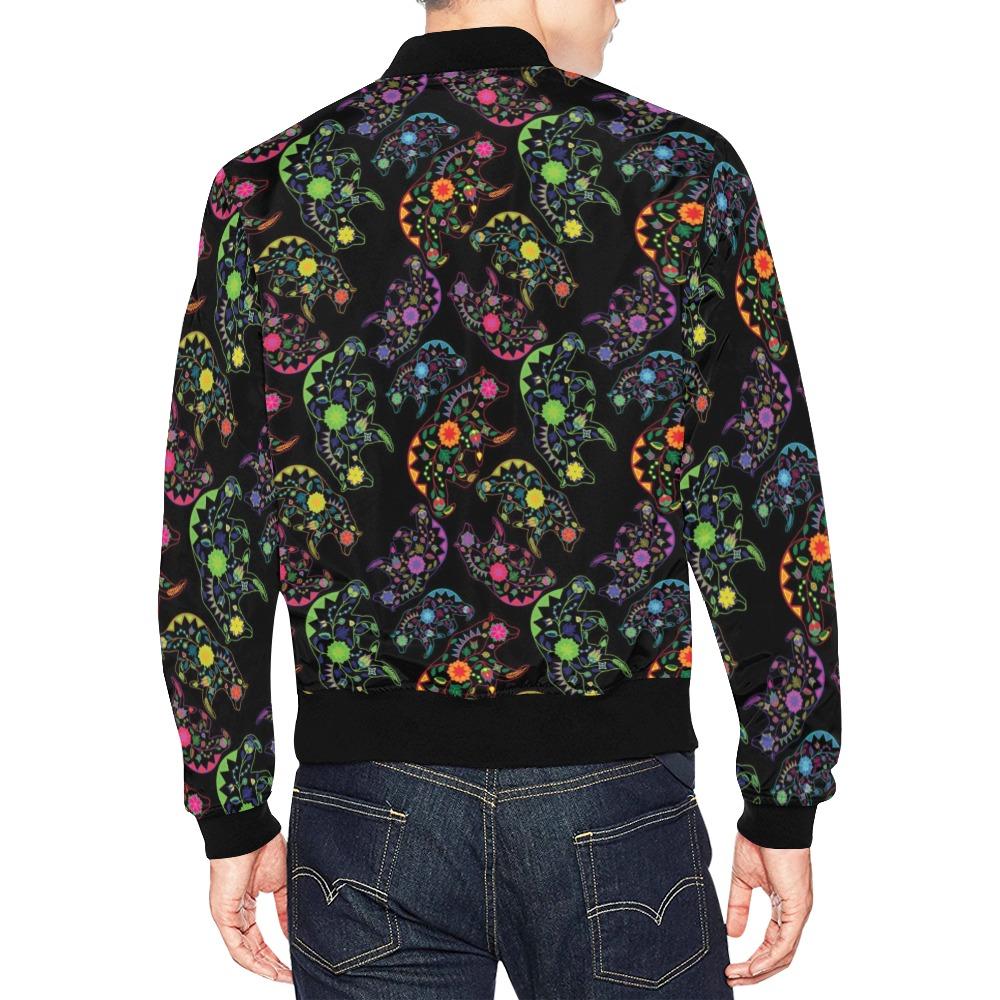 Floral Bear All Over Print Bomber Jacket for Men (Model H19) All Over Print Bomber Jacket for Men (H19) e-joyer 