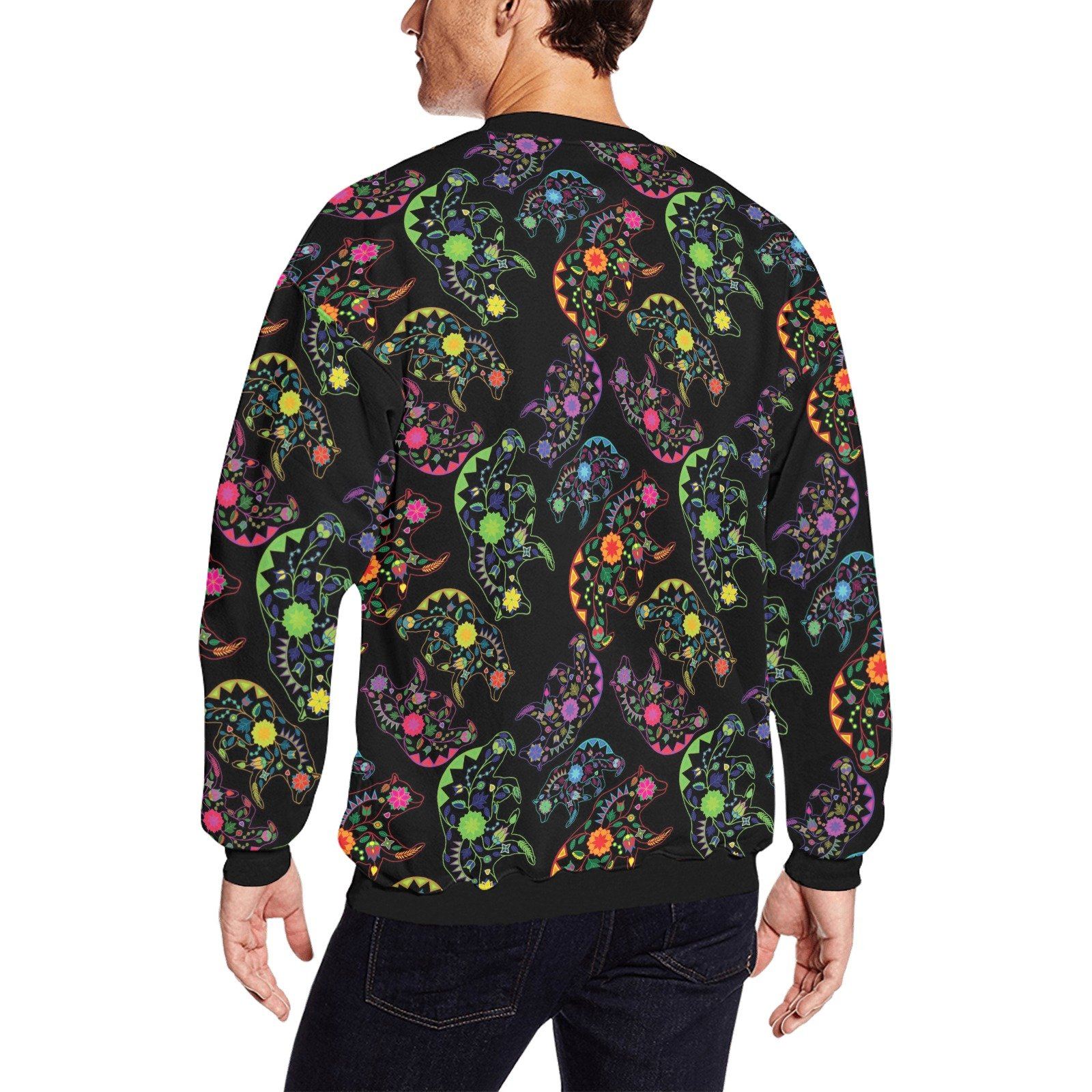 Floral Bear All Over Print Crewneck Sweatshirt for Men (Model H18) shirt e-joyer 