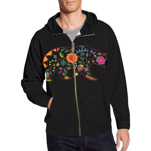 Floral Bear All Over Print Full Zip Hoodie for Men (Model H14) All Over Print Full Zip Hoodie for Men (H14) e-joyer 