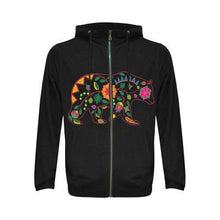 Load image into Gallery viewer, Floral Bear All Over Print Full Zip Hoodie for Men (Model H14) All Over Print Full Zip Hoodie for Men (H14) e-joyer 
