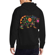 Load image into Gallery viewer, Floral Bear All Over Print Full Zip Hoodie for Men (Model H14) All Over Print Full Zip Hoodie for Men (H14) e-joyer 
