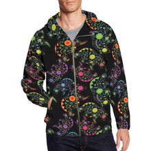 Load image into Gallery viewer, Floral Bear All Over Print Full Zip Hoodie for Men (Model H14) All Over Print Full Zip Hoodie for Men (H14) e-joyer 
