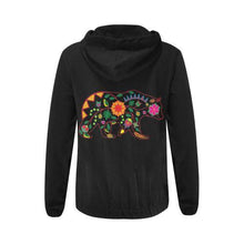 Load image into Gallery viewer, Floral Bear All Over Print Full Zip Hoodie for Women (Model H14) All Over Print Full Zip Hoodie for Women (H14) e-joyer 
