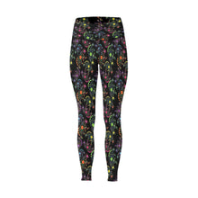 Load image into Gallery viewer, Floral Bear All Over Print High-Waisted Leggings (Model L36) High-Waisted Leggings (L36) e-joyer 
