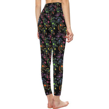 Load image into Gallery viewer, Floral Bear All Over Print High-Waisted Leggings (Model L36) High-Waisted Leggings (L36) e-joyer 
