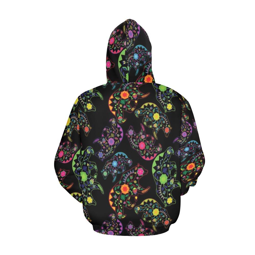 Floral Bear All Over Print Hoodie for Men (USA Size) (Model H13) All Over Print Hoodie for Men (H13) e-joyer 