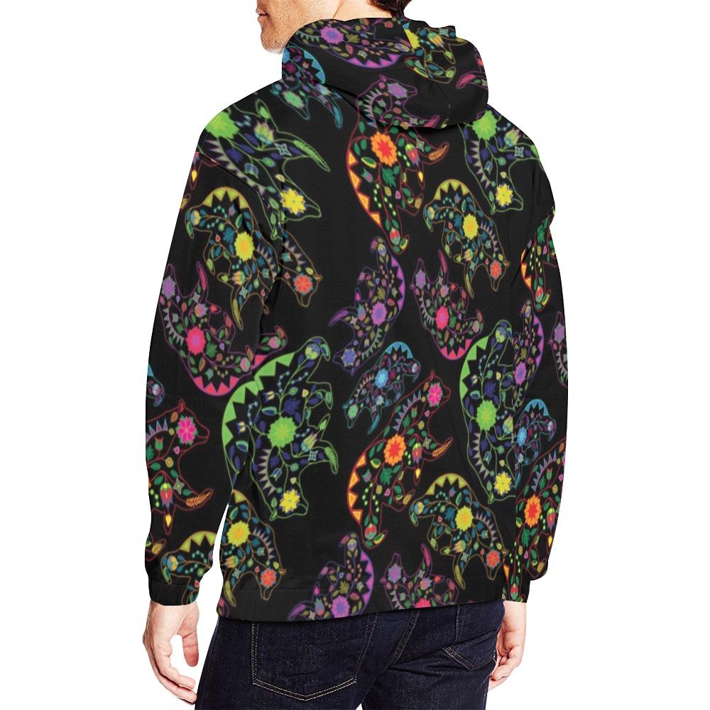 Floral Bear All Over Print Hoodie for Men (USA Size) (Model H13) All Over Print Hoodie for Men (H13) e-joyer 