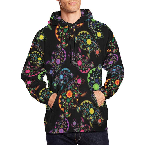 Floral Bear All Over Print Hoodie for Men (USA Size) (Model H13) All Over Print Hoodie for Men (H13) e-joyer 