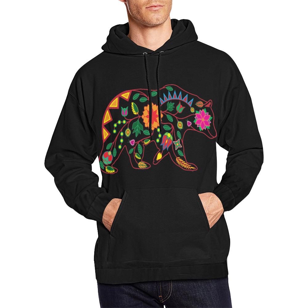 Floral Bear All Over Print Hoodie for Men (USA Size) (Model H13) All Over Print Hoodie for Men (H13) e-joyer 