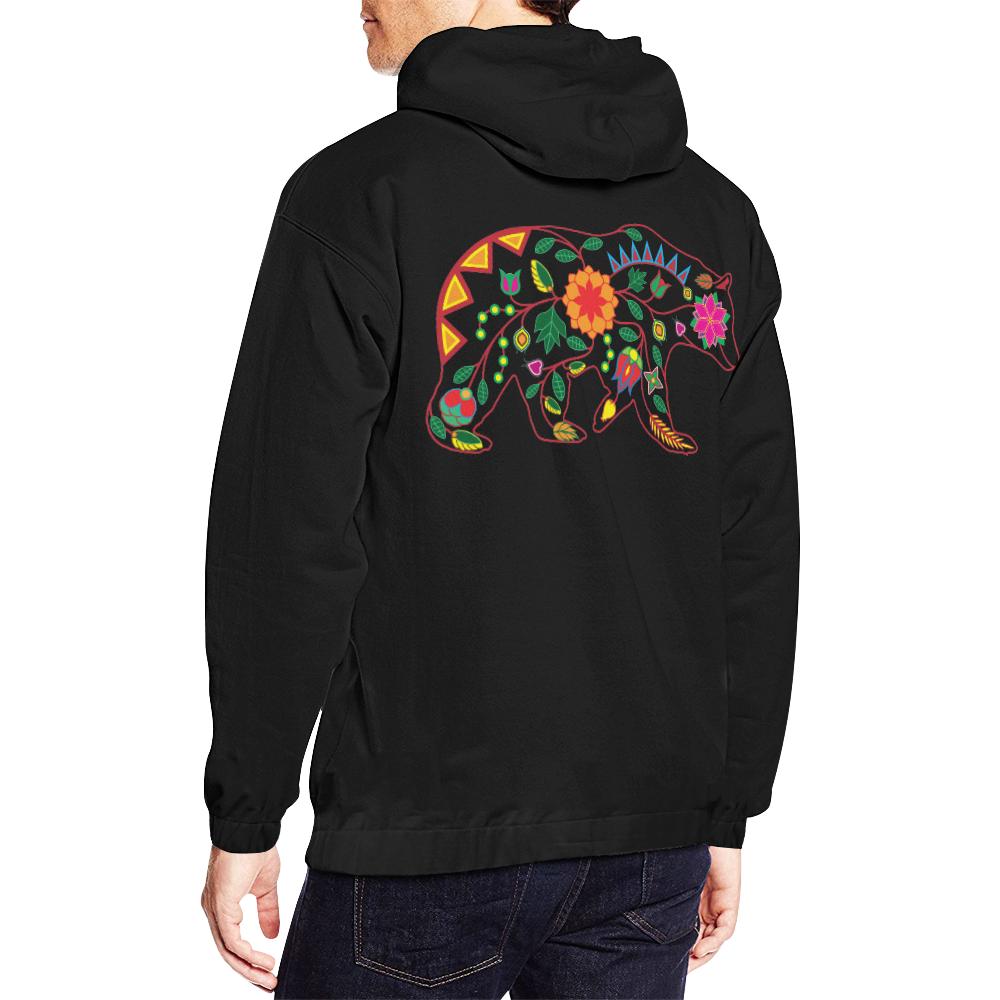 Floral Bear All Over Print Hoodie for Men (USA Size) (Model H13) All Over Print Hoodie for Men (H13) e-joyer 