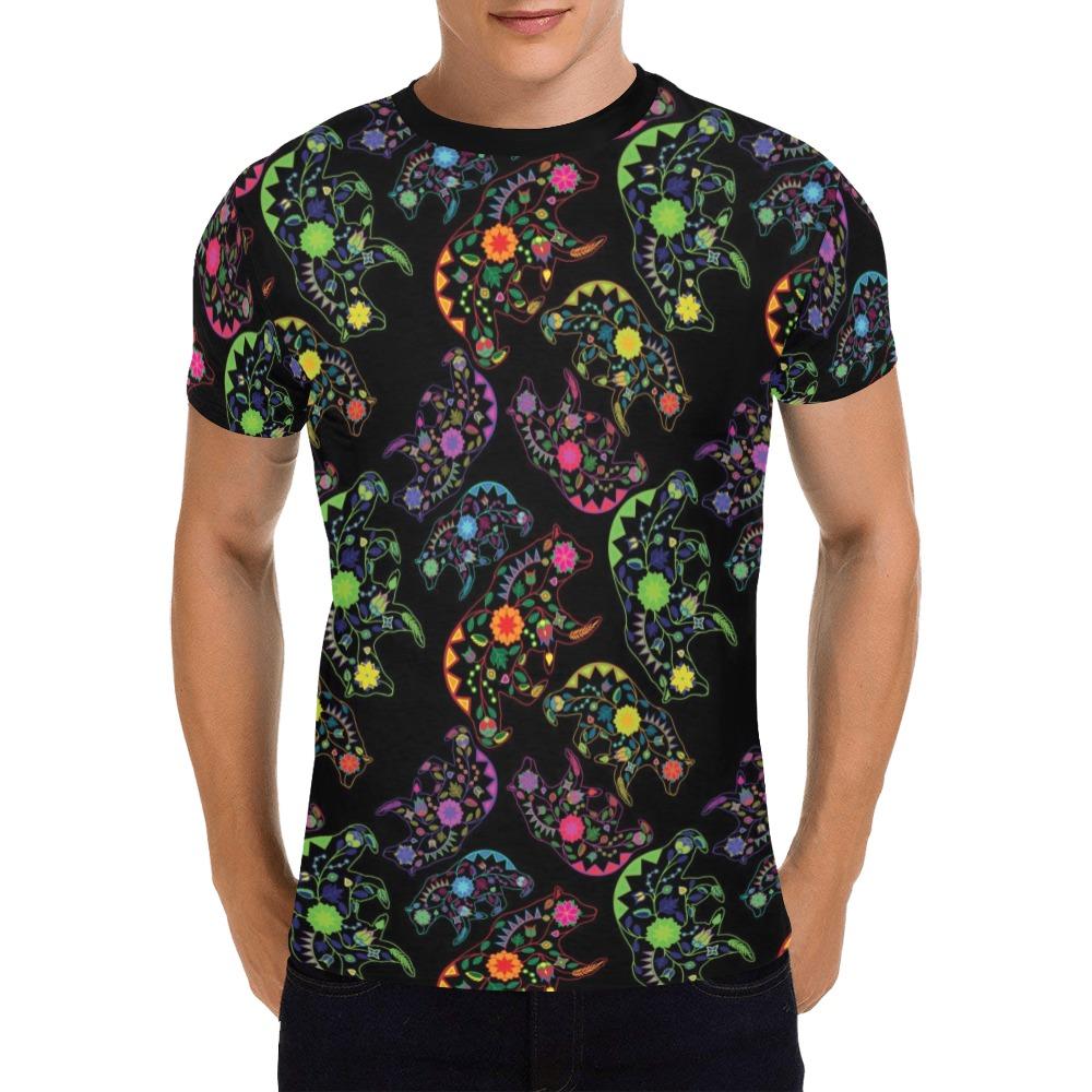 Floral Bear All Over Print T-Shirt for Men (USA Size) (Model T40) All Over Print T-Shirt for Men (T40) e-joyer 