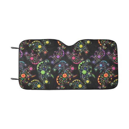 Floral Bear Car Sun Shade 55"x30" Car Sun Shade e-joyer 