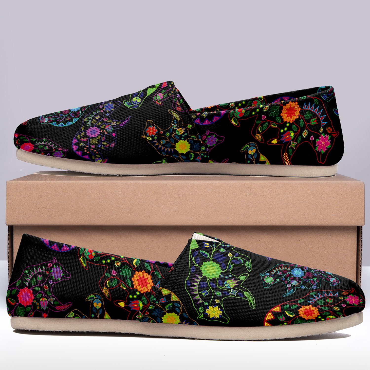 Floral Bear Casual Unisex Slip On Shoe Herman 