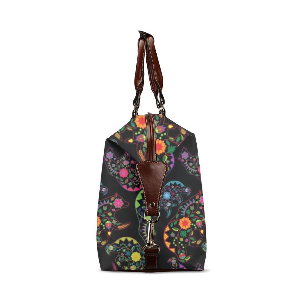 Floral Bear Classic Travel Bag (Model 1643) Remake Classic Travel Bags (1643) e-joyer 