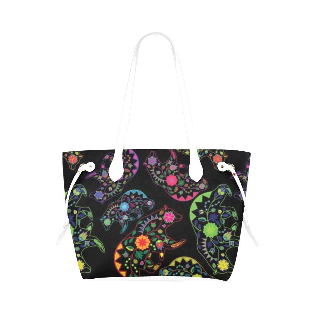 Floral Bear Clover Canvas Tote Bag (Model 1661) Clover Canvas Tote Bag (1661) e-joyer 