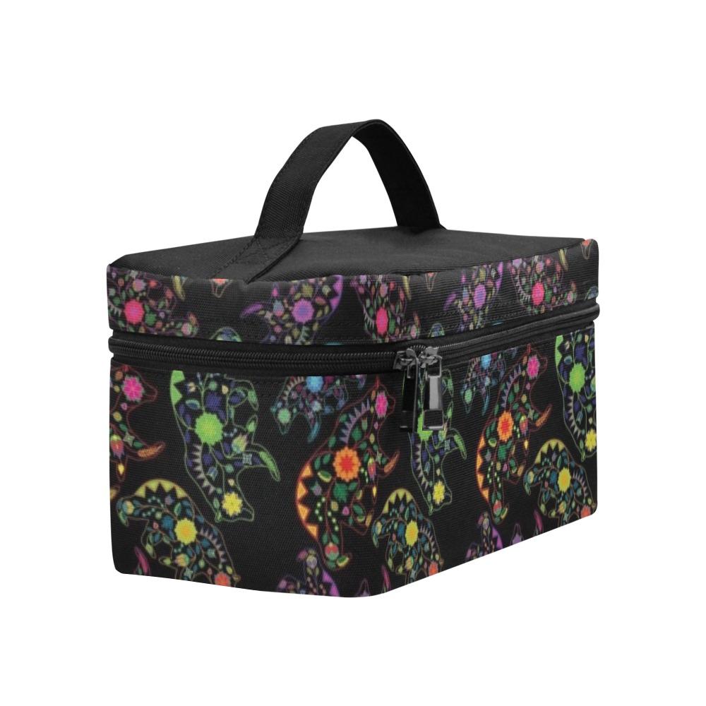 Floral Bear Cosmetic Bag/Large (Model 1658) Cosmetic Bag e-joyer 