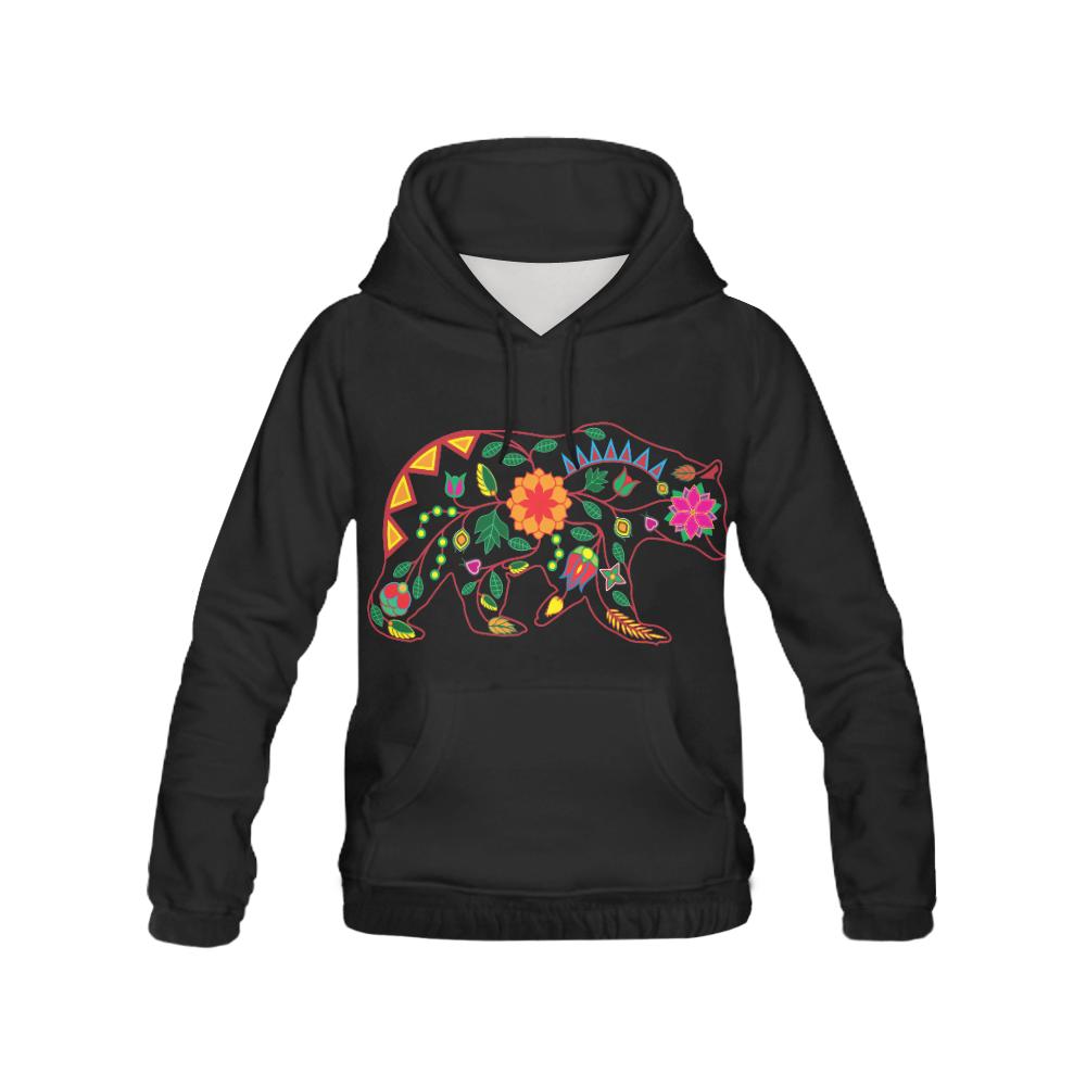 Floral Bear Hoodie for Men by 49 Dzine
