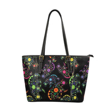 Load image into Gallery viewer, Floral Bear Leather Tote Bag/Large (Model 1640) bag e-joyer 
