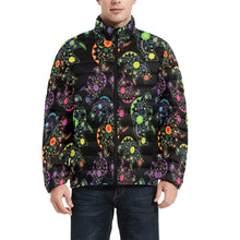 Load image into Gallery viewer, Floral Bear Men&#39;s Stand Collar Padded Jacket (Model H41) Men&#39;s Stand Collar Padded Jacket (H41) e-joyer 
