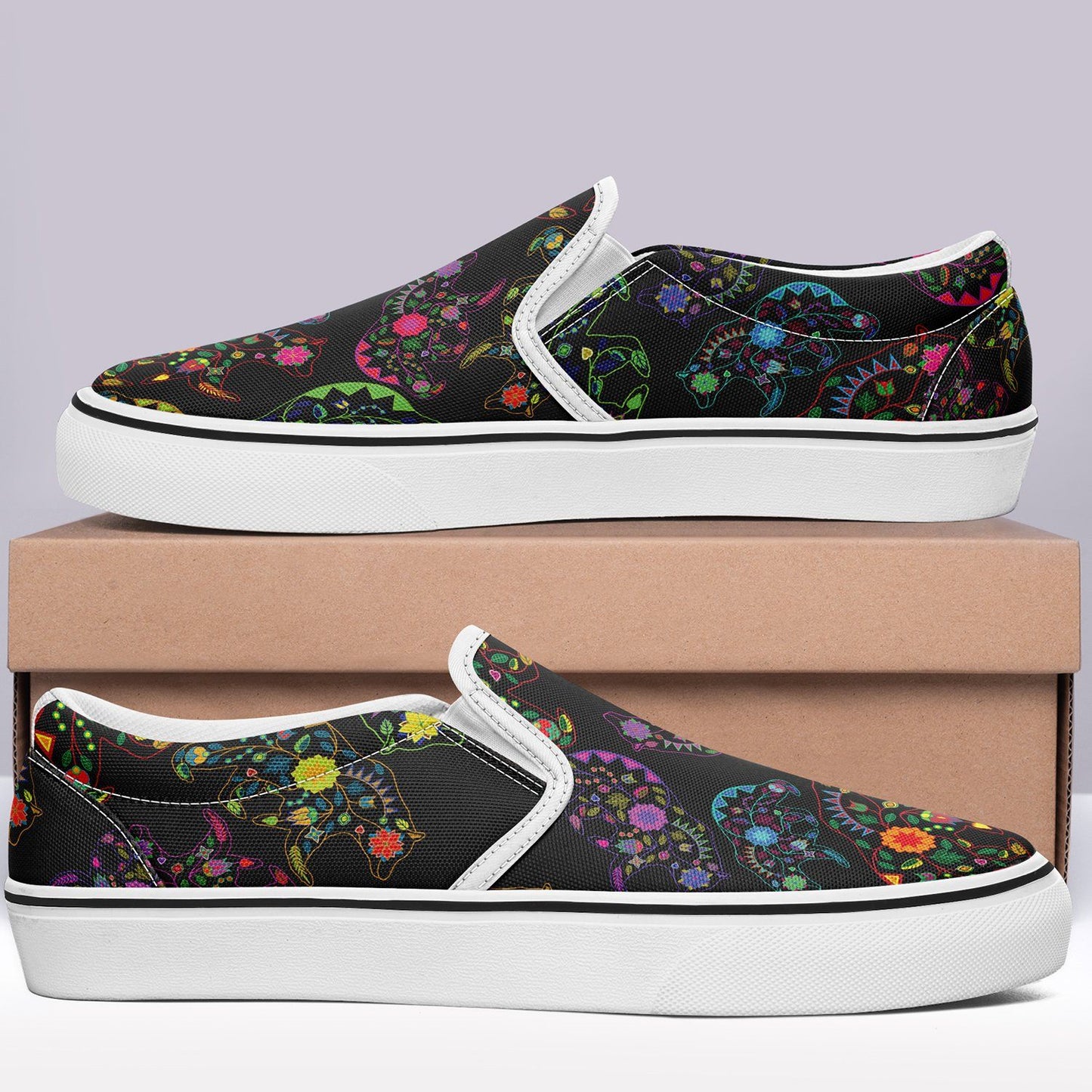 Floral Bear Otoyimm Canvas Slip On Shoes otoyimm Herman 