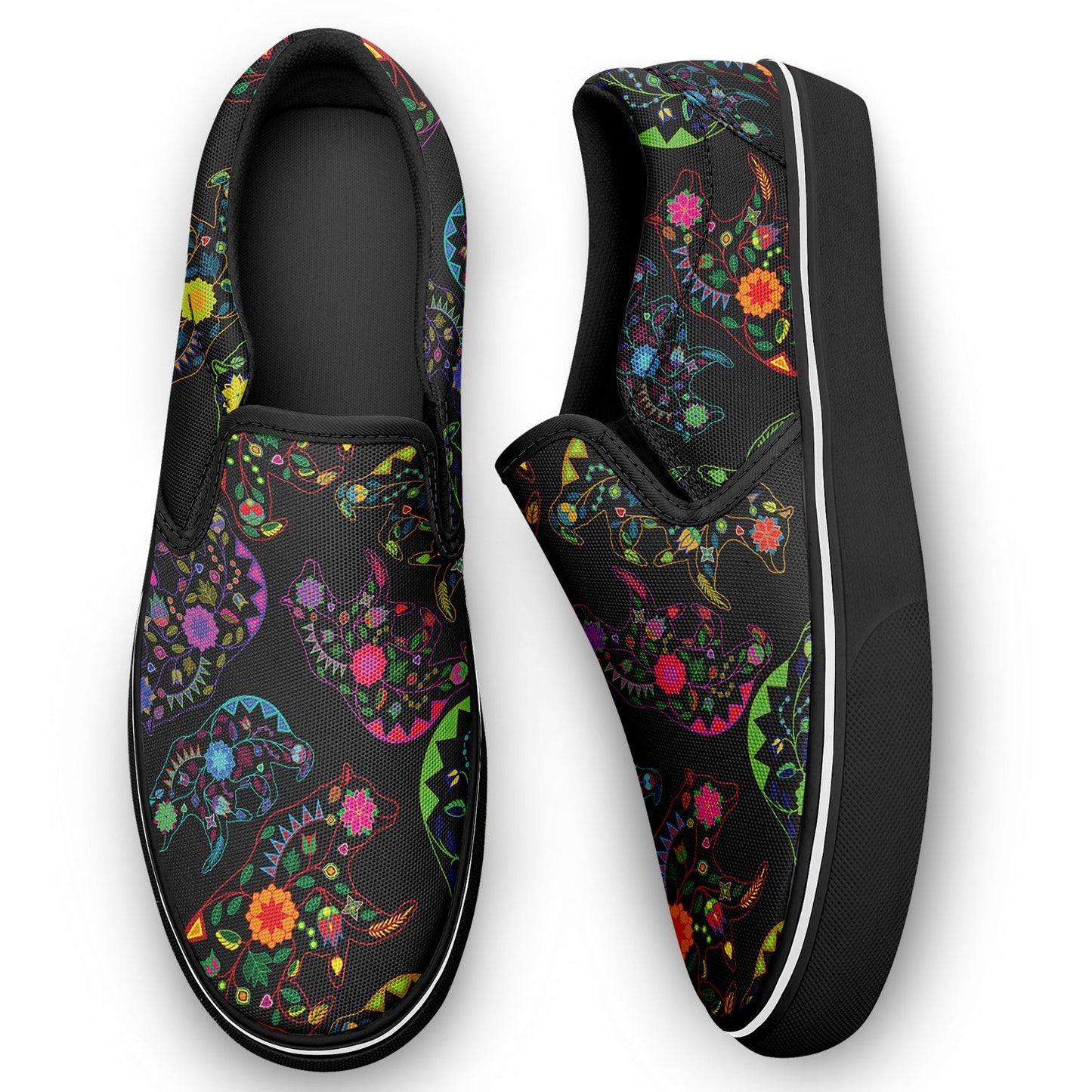 Floral Bear Otoyimm Canvas Slip On Shoes otoyimm Herman 