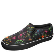 Load image into Gallery viewer, Floral Bear Otoyimm Canvas Slip On Shoes otoyimm Herman US Youth 1 / EUR 32 Black Sole 
