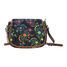 Load image into Gallery viewer, Floral Bear Saddle Bag/Small (Model 1649) Full Customization bag e-joyer 
