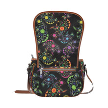 Load image into Gallery viewer, Floral Bear Saddle Bag/Small (Model 1649) Full Customization bag e-joyer 
