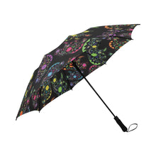 Load image into Gallery viewer, Floral Bear Semi-Automatic Foldable Umbrella (Model U05) Semi-Automatic Foldable Umbrella e-joyer 
