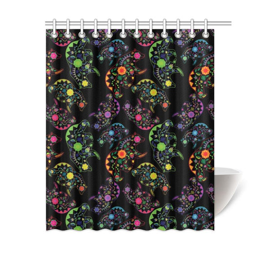 Floral Bear Shower Curtain 60"x72" Shower Curtain 60"x72" e-joyer 