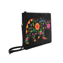 Load image into Gallery viewer, Floral Bear Slim Clutch Bag (Model 1668) Slim Clutch Bags (1668) e-joyer 
