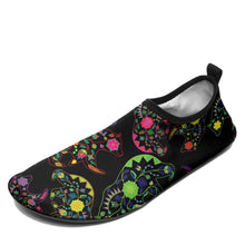 Load image into Gallery viewer, Floral Bear Sockamoccs Kid&#39;s Slip On Shoes Herman 
