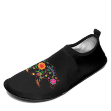 Load image into Gallery viewer, Floral Bear Sockamoccs Sockamoccs Kid&#39;s Slip On Shoes 49 Dzine 
