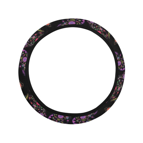 Floral Bear Steering Wheel Cover with Elastic Edge Steering Wheel Cover with Elastic Edge e-joyer 