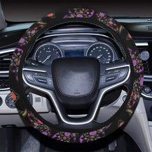 Load image into Gallery viewer, Floral Bear Steering Wheel Cover with Elastic Edge Steering Wheel Cover with Elastic Edge e-joyer 
