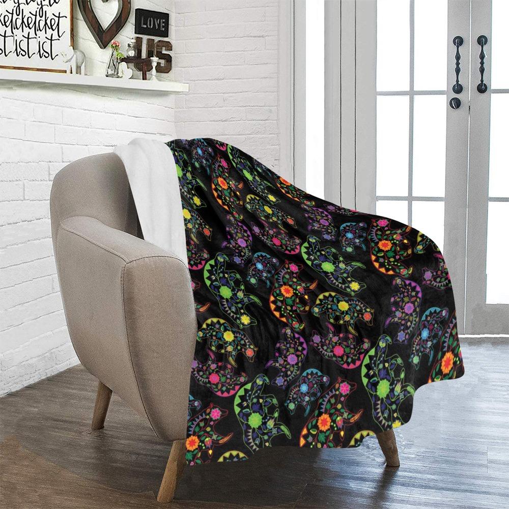 Floral Bear Ultra-Soft Micro Fleece Blanket 40"x50" Ultra-Soft Blanket 40''x50'' e-joyer 