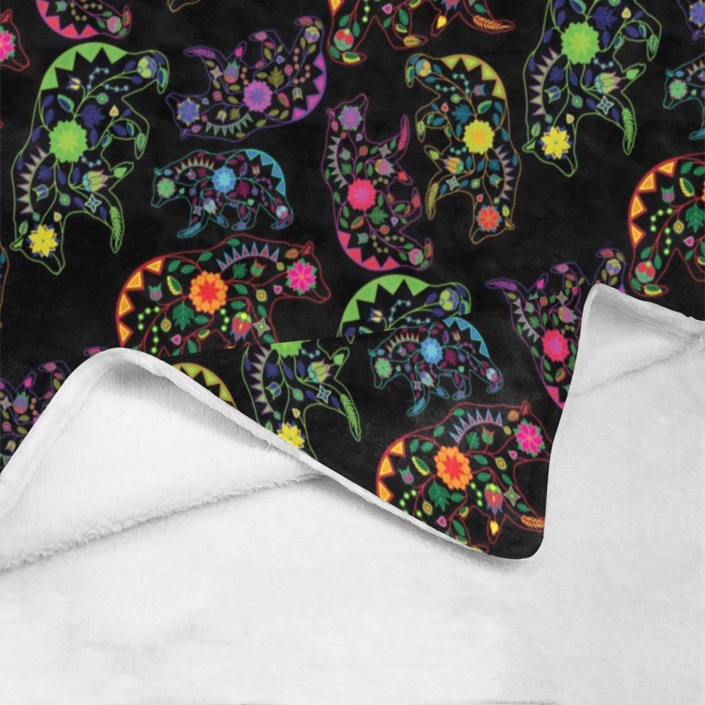 Floral Bear Ultra-Soft Micro Fleece Blanket 40"x50" Ultra-Soft Blanket 40''x50'' e-joyer 