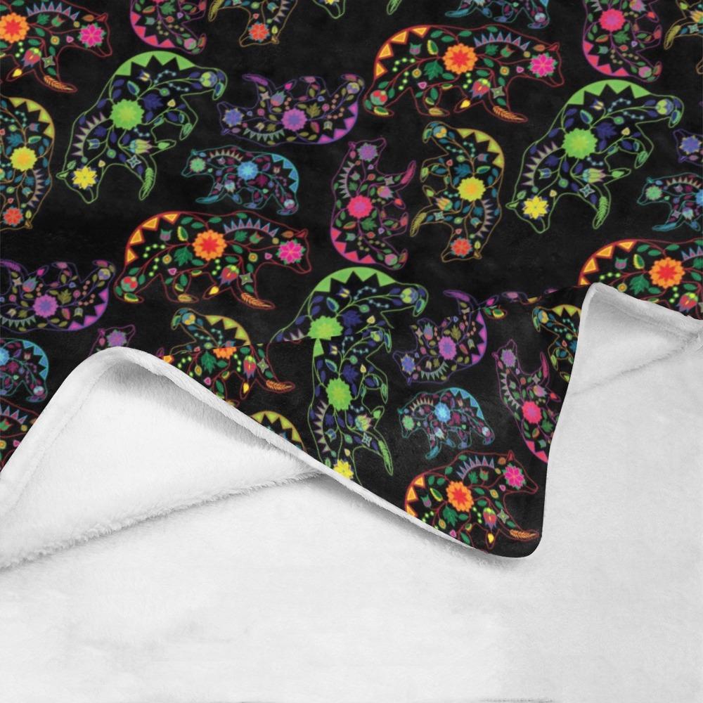 Floral Bear Ultra-Soft Micro Fleece Blanket 50"x60" Ultra-Soft Blanket 50''x60'' e-joyer 