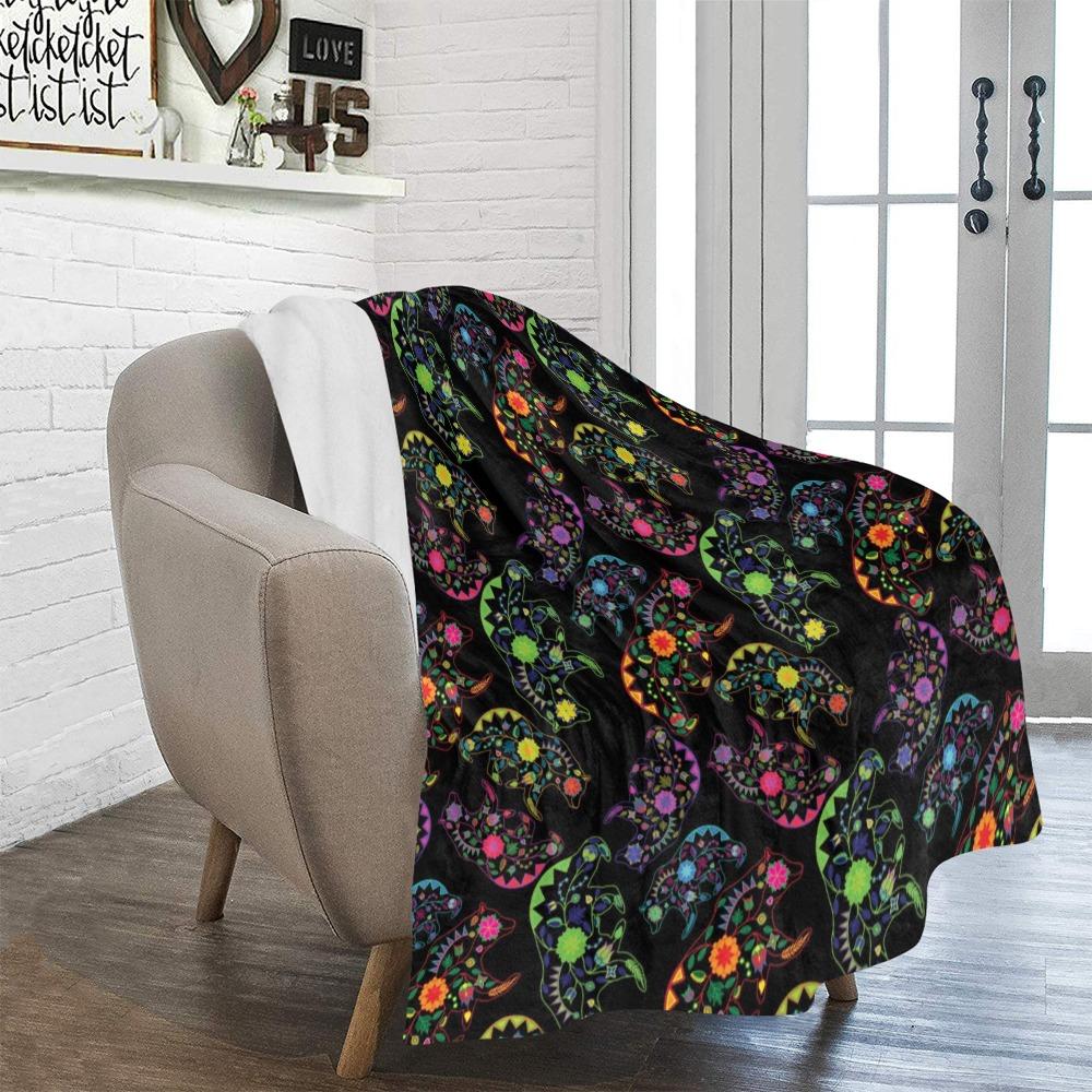 Floral Bear Ultra-Soft Micro Fleece Blanket 50"x60" Ultra-Soft Blanket 50''x60'' e-joyer 