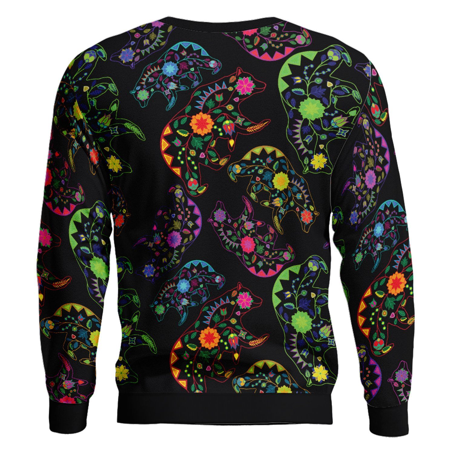 Floral Bear Unisex Crewneck Long Sleeve Top 49 Dzine 