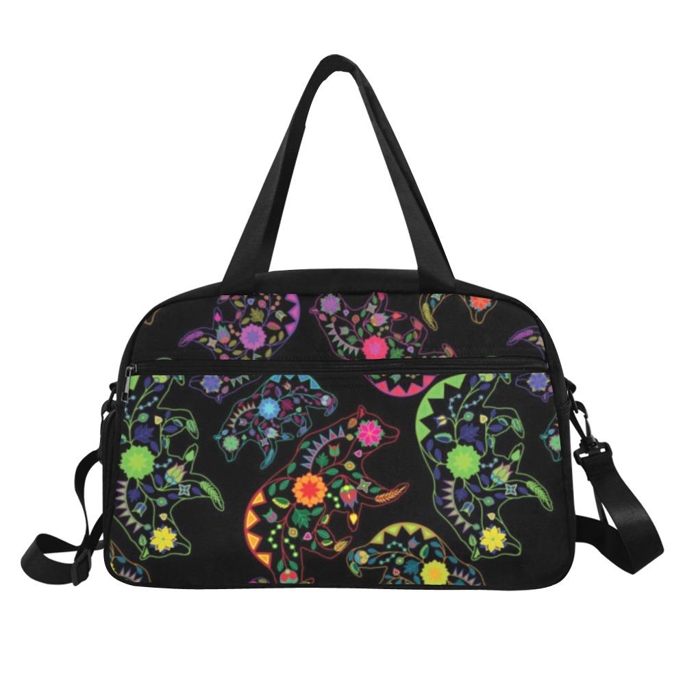 Floral Bear Weekend Travel Bag (Model 1671) bag e-joyer 