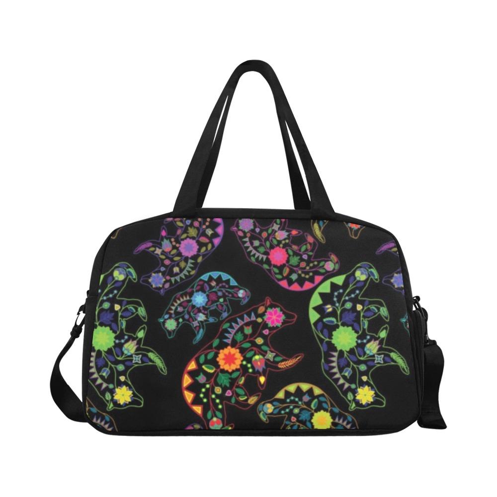 Floral Bear Weekend Travel Bag (Model 1671) bag e-joyer 