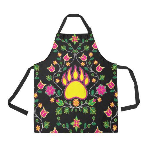 Floral Bearpaw All Over Print Apron All Over Print Apron e-joyer 