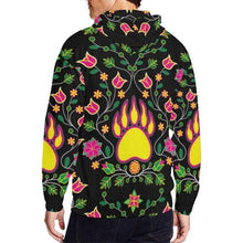 Load image into Gallery viewer, Floral Bearpaw All Over Print Full Zip Hoodie for Men (Model H14) All Over Print Full Zip Hoodie for Men (H14) e-joyer 
