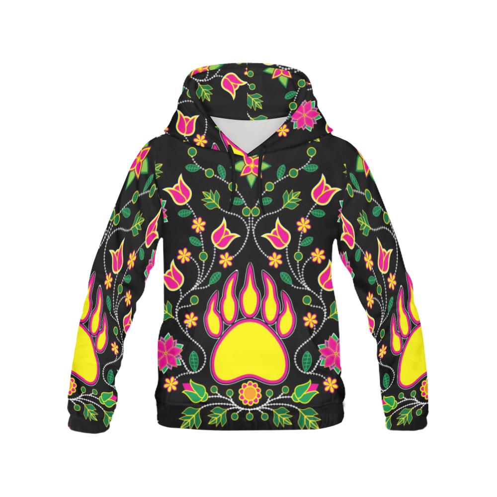 Floral Bearpaw All Over Print Hoodie for Men (USA Size) (Model H13) All Over Print Hoodie for Men (H13) e-joyer 