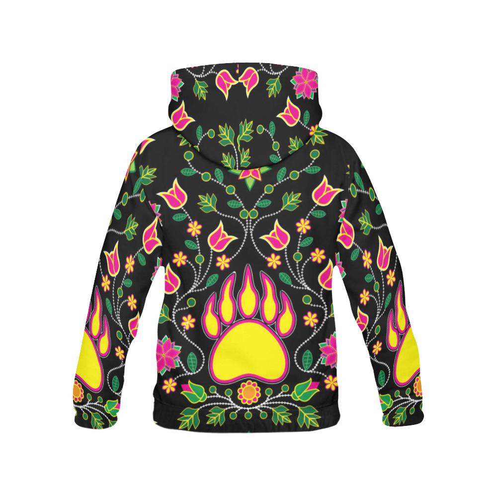 Floral Bearpaw All Over Print Hoodie for Men (USA Size) (Model H13) All Over Print Hoodie for Men (H13) e-joyer 
